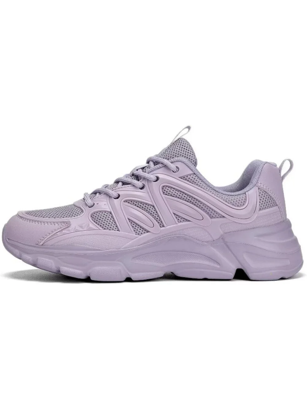 Women's Purple Ladies Walking Comfor Breathable Soft Sole Tennis Sneaker Shoes